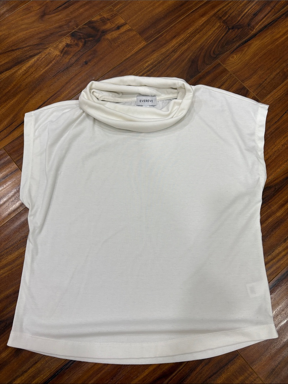 Evereve Cream Sleeveless Cowl Neck Tank Top
